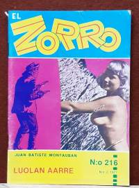 El Zorro - Luolan aarre.  N:o 216  N:o 2 1977. (Kioskikirjallisuus, lukulehdet, seikkailulukemisto)