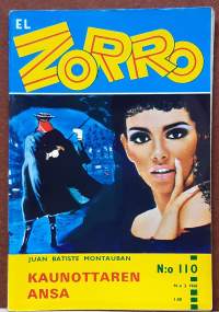 El Zorro - Kaunottaren ansa.  N:o 110  N:o 2 1968. (Kioskikirjallisuus, lukulehdet, seikkailulukemisto)