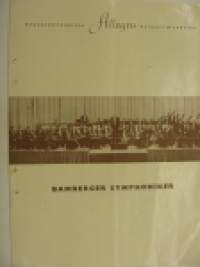 Allegro konserttitoimisto Bamberger Symphoniker 15.41956 -konserttiohjelma