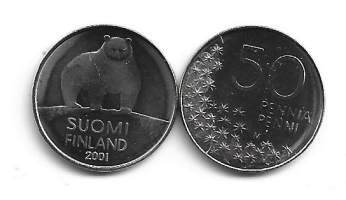50 penniä  2001 / Suomen viimeinen 50 pennin kolikko