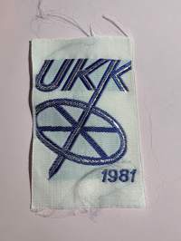 1981 UKK Hiihtomerkki -kangasmerkki / badge