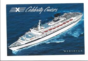 Meridian / Celebrity Cruises  - laivakortti, laivapostikortti A5 koko kulkematon