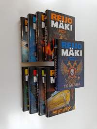 Reijo Mäki -paketti (9 kirjaa) : Gekko ; Tulivuori ; Kakolan kalpea ; Valkovenäläinen ; Soopeli ; Mustasiipi ; Tolvana ; Intiaani ; Hot dog