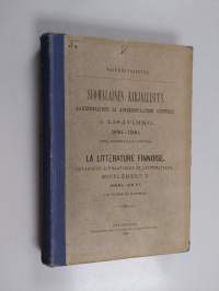 Suomalainen kirjallisuus. Aakkosellinen ja aineenmukainen luettelo. 5 lisävihko. 1896-1900. Ynnä suomentajain luettelo. La littérature finnoise. Catalogue alphabé...