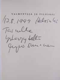 Valmentaja ja filosofi (signeerattu, tekijän omiste)