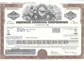 Chrysler Financial Corporation  USA 1981  - osakekirja
