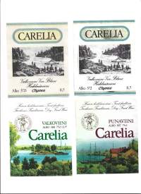 Carelia viinietiketti  - viinaetiketti 4 eril
