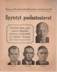 Sotasyyllisyysoikeudenkäynnin asiakirjoja 1-3