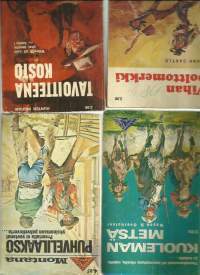Montana kirjat ; Vihan polttomerkki, Tavoitteena kosto, Kuoleman metsä ja Puhvelilaaakso  yht 4 kirjaa