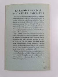 Käännöstehtäviä suomesta saksaksi yliopiston saksan kielen opiskelijoille