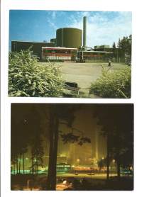 Loviisa Loviisan voimalaitos  -  paikkakuntapostikortti postikortti kulkematon 2 eril