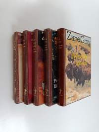 Zane Grey -setti (5 kirjaa) : Jylisevät kaviot ; Pecos-joelta länteen ; Karjatila Twin Sombreros ; Tuliharja ; Karjavarkaat