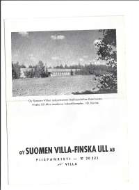 Suomen Villa Oy Piispanristi  tuote-esite 4 sivua