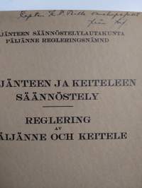 Päijänteen ja Keiteleen säännöstely nide 1 = Reglering av Päijänne och Keitele band 1 (tekijän omiste)