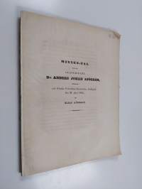 Minnes-tal öfver akademikern, d:r Anders Johan Sjögren, hållet vid Finska Vetenskaps-Societetens årshögtid den 29 april 1855