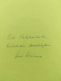 Näyttämön hetket niin kuin vuokkorinne : prologi Suomen Kansallisteatterin juhlanäytännössä 2.3.1963, jolloin esitettiin Molière: Porvari aatelismiehenä (signeer...