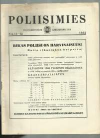 Poliisimies 1932 nr 11-12 / Valtion poliisikoulu, poliisien kilpailut Kuopiossakieltolain kumottua