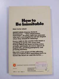 How to be inimitable : coming of age in England