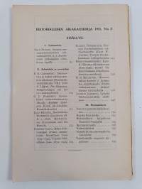Historiallinen aikakauskirja 2/1931