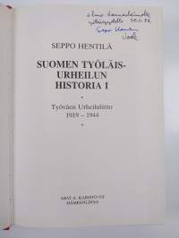 Suomen työläisurheilun historia 1 : Työväen urheiluliitto 1919-1944 (signeerattu, tekijän omiste)