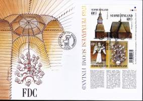 Suomi FDC (ensipäiväkuori) Petäjäveden kirkko (7.9.2005). LAPE 1750-1753.