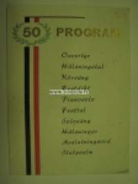 50 års Program minnesanteckningar -nimikirjoitukset