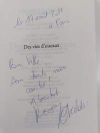 Des vies d&#039;oiseaux (signeerattu)