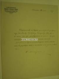 Herbert Emerik Aalto -todistus venäjänkielen kurssista 1917, allekirjoitus Melartt