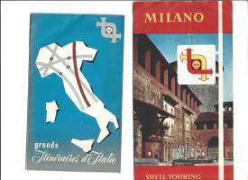 Italia grand Itineraires d Italia 1955  ja Milano 1957- kartta