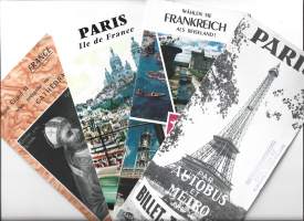 Ranska Pariisimatkailuesite  4 kpl erä 1950-luku