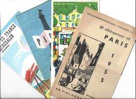 Ranska Pariisimatkailuesite  4 kpl erä 1950-luku