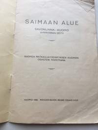 Saimaan alue Savonlinna-Kuopio - Leppävirran reitti