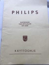 Phillips - Elektroninen yleis-mittauslaite GM 6008 - Käyttöohje