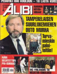 Alibi 1996 N:o 5.  Tamperelaisen suurliikemiehen outo murha; Näin selvitettiin Pia-surmat; Pedofiili iski kouluun - 16 kuoli; Tarunhohtoinen Golditz