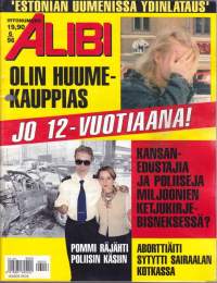 Alibi 1996 N:o 6. Olin huumekauppias jo 12-vuotiaana; Pommi räjähti poliisin käsiin; Aborttiäiti sytytti sairaalan Kotkassa; Tukholman vaaralliset paikat