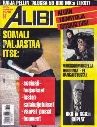 Alibi 1996 N:o 12.  UKK ja KGB:n ruplat; Alibin toimittaja raiskattiin; Somalien sosiaalihuijaukset; Raija Pellin talossa 50000 mk:n lukot;