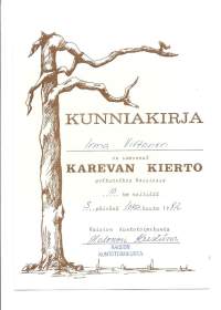 Kunniakirja -  Karevan kierto 1982