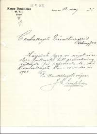 Korpo Handelslag mbt Korpoi 1921 - firmalomake