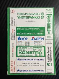 Pargas telefonkatalog / Paraisten puhelinluettelo 1993