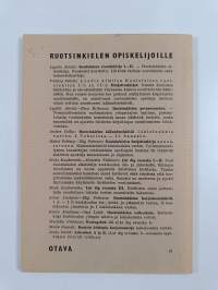 Ruotsinkielen perussanastoa