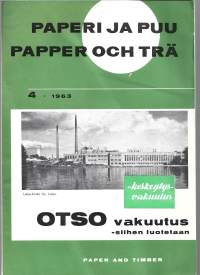 Paperi ja Puu / Papper och trä/ Paper and timber 1963 nr 4