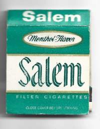 Salem r tyhjä  mainos tulitikkurasia tuotepakkaus, tulitikkuetiketti
