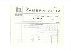 Kamera-Aitta Oy Turku  1952   firmalomake
