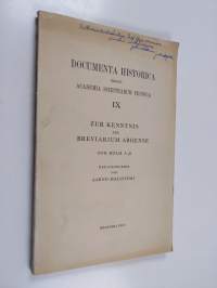 Zur Kenntnis des Breviarium Aboense - Cod. Holm. A 56 (tekijän omiste)