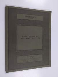 Printed Books and Manuscripts
