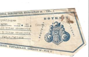 Botnia Apteekki Pietarsaari 1948 -   resepti signatuuri  1959