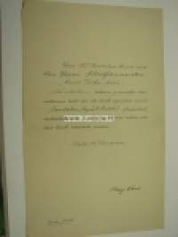 Auvo Wilho Auer -yliopistotodistus 22.1.1937