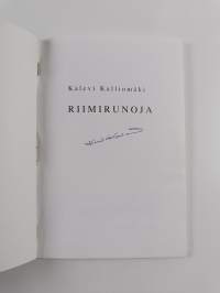Riimirunoja (signeerattu)