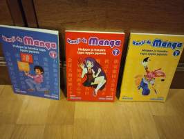 Kanji de manga osat 2, 3 ja 4 - helppo ja hauska tapa oppia japania