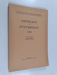 Esitelmät ja pöytäkirjat 1936